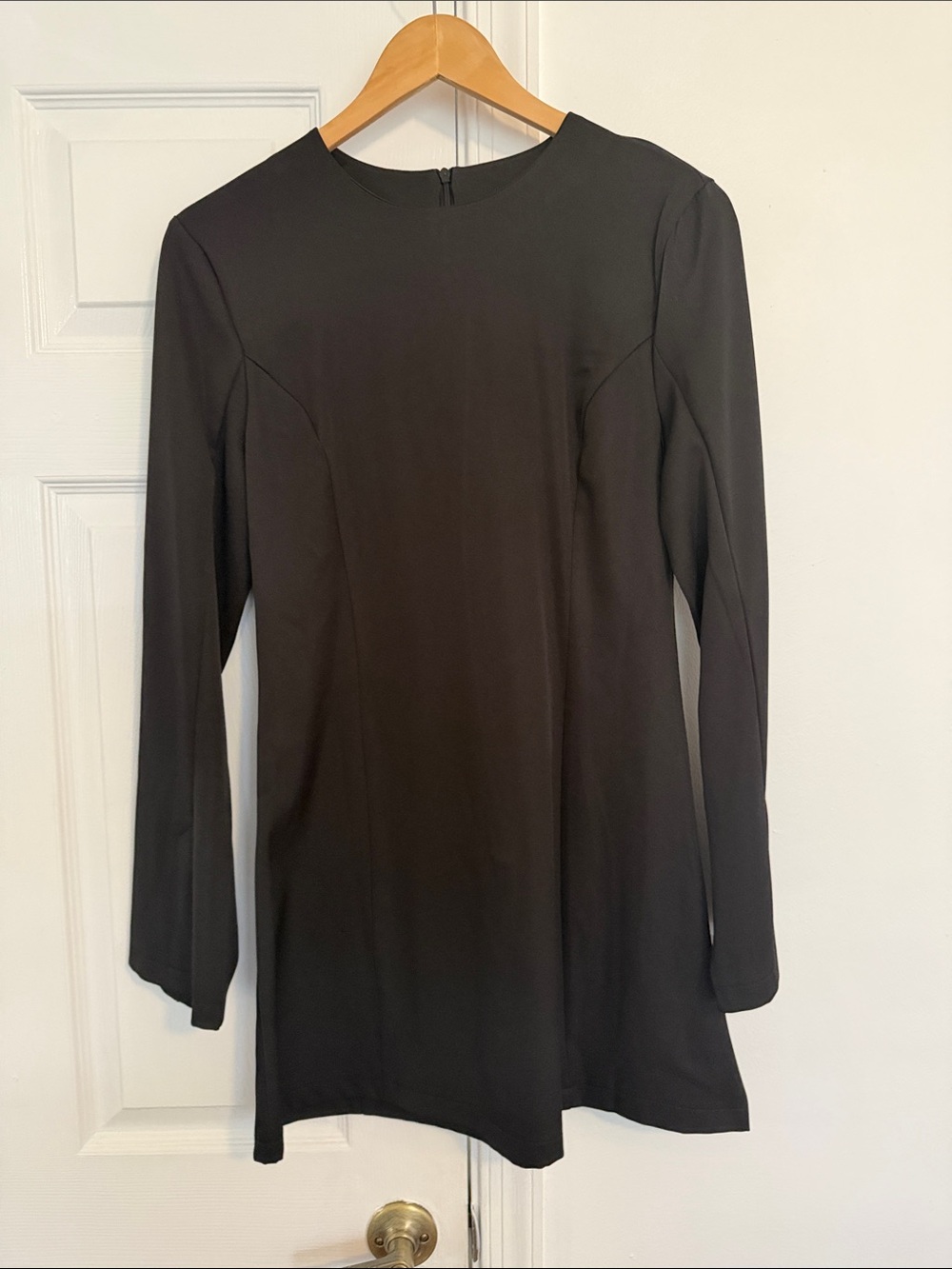 Classic Black Long Sleeve Shift Dress